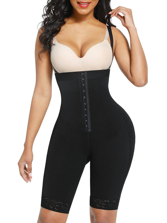 Pantalones cortos postoperatorios de cintura alta hasta la rodilla, elásticos y sexys.