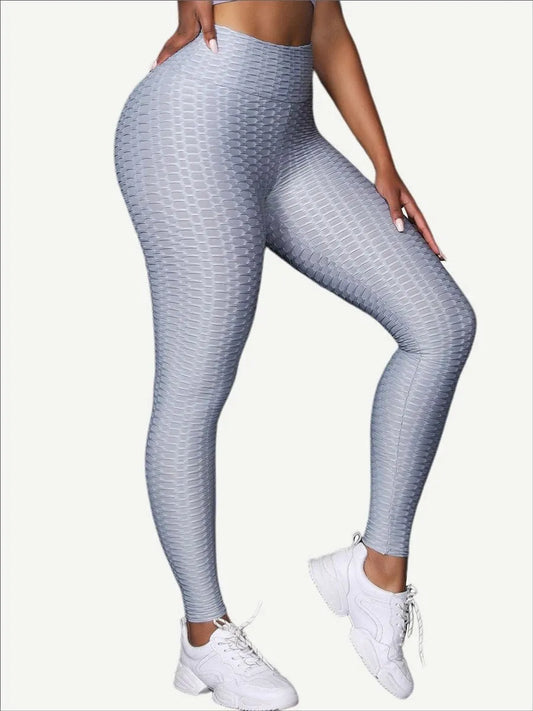 Leggings de yoga de color liso para mujer, transpirables, suaves y de cintura alta, deportivos