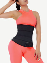 Faja moldeadora de cintura de látex con tres cinturones, antideslizante, con ganchos negros elegantes