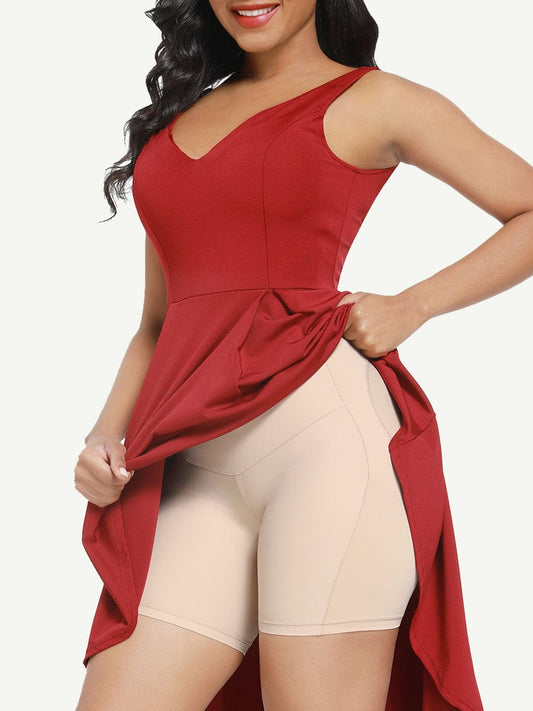 Pantalones cortos moldeadores de cintura alta y abdomen, levantadores de glúteos con dos varillas de acero
