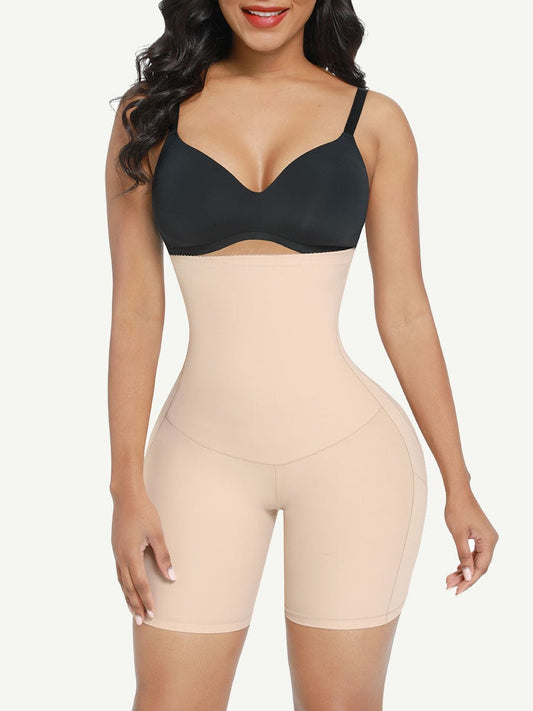 Pantalones cortos moldeadores de cintura alta y abdomen, levantadores de glúteos con dos varillas de acero