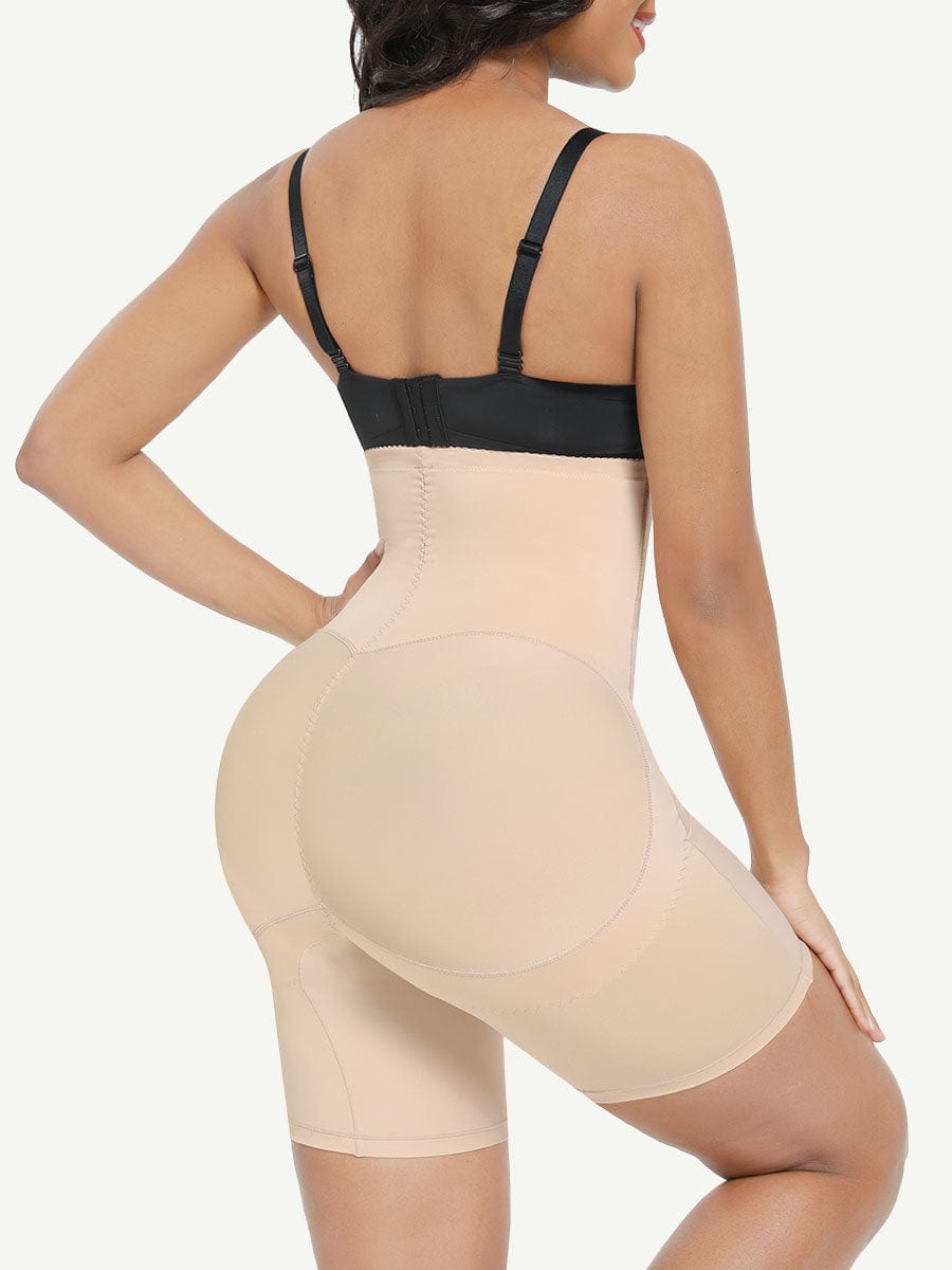 Pantalones cortos moldeadores de cintura alta y abdomen, levantadores de glúteos con dos varillas de acero