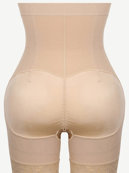 Pantalones cortos moldeadores de cintura alta con realce de glúteos y cuatro varillas de acero