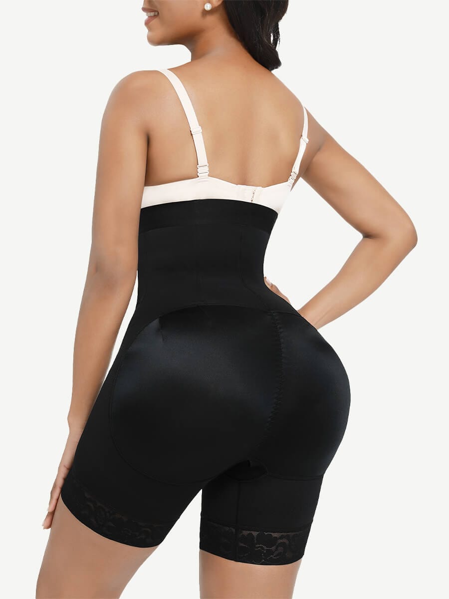 Pantalones cortos moldeadores de cintura alta con realce de glúteos y cuatro varillas de acero