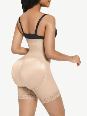 Pantalones cortos moldeadores de cintura alta con realce de glúteos y cuatro varillas de acero