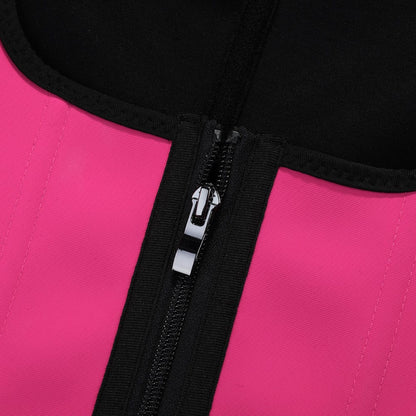 Chaleco moldeador de látex con doble faja y cremallera de alta compresión