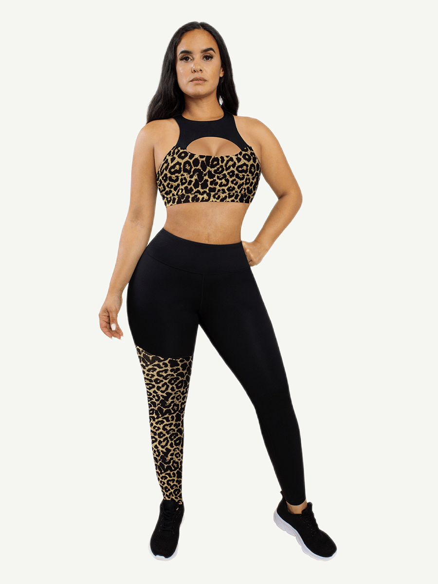 Pantalones de yoga con diseño asimétrico
