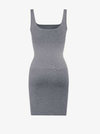 Vestido moldeador de escote cuadrado ecológico sin costuras