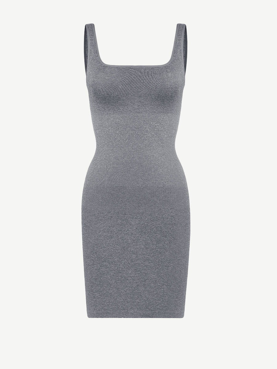 Vestido moldeador de escote cuadrado ecológico sin costuras