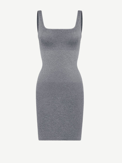 Vestido moldeador de escote cuadrado ecológico sin costuras