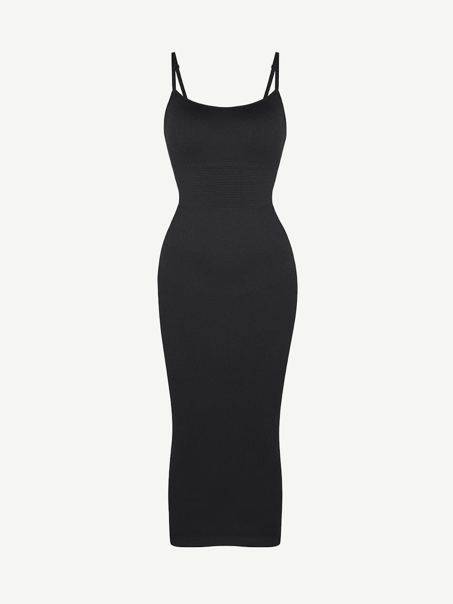 Vestido moldeador midi con control de cintura de 360°, ecológico y sin costuras