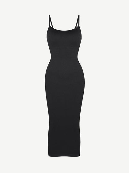 Vestido moldeador midi con control de cintura de 360°, ecológico y sin costuras