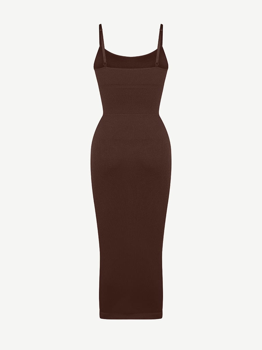 Vestido moldeador midi con control de cintura de 360°, ecológico y sin costuras