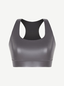 Pantalones deportivos de yoga y sauna con película plateada de cintura media
