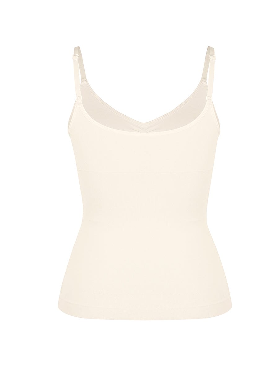 Camiseta sin mangas moldeadora de cintura y abdomen con soporte de busto sin costuras