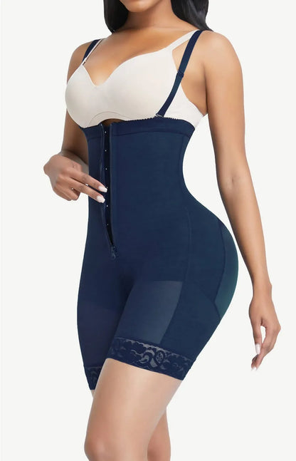 Faja postoperatoria con cremallera, ajustable, desmontable, para todo el cuerpo y control abdominal.