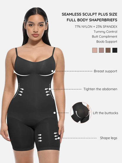 Faja de cuerpo completo sin costuras para tallas grandes