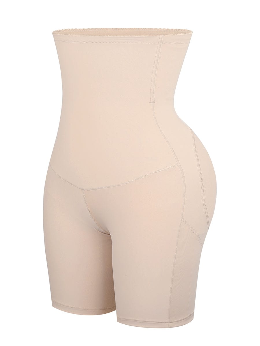 Pantalones cortos moldeadores de cintura alta y abdomen, levantadores de glúteos con dos varillas de acero