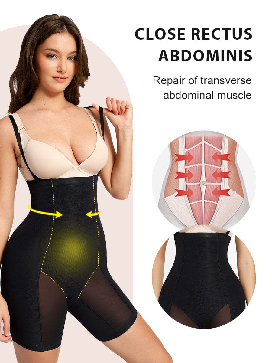 Faja moldeadora 3 en 1 con control de abdomen, cintura alta, acolchada, sin costuras, para caderas y glúteos