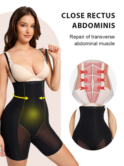 Faja moldeadora 3 en 1 con control de abdomen, cintura alta, acolchada, sin costuras, para caderas y glúteos