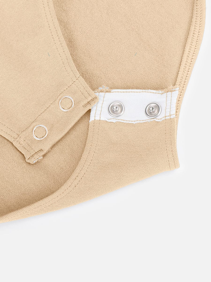 Body de control de cintura y busto con cuello de diamante sin costuras