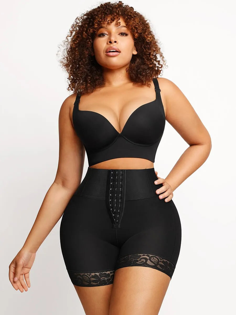 Shorts moldeadores de glúteos, control de abdomen y cintura media, estilo levanta glúteos, control de abdomen y muslos a media pierna