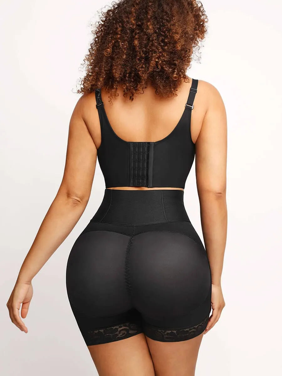 Shorts moldeadores de glúteos, control de abdomen y cintura media, estilo levanta glúteos, control de abdomen y muslos a media pierna