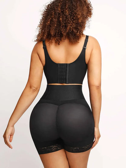 Shorts moldeadores de glúteos, control de abdomen y cintura media, estilo levanta glúteos, control de abdomen y muslos a media pierna