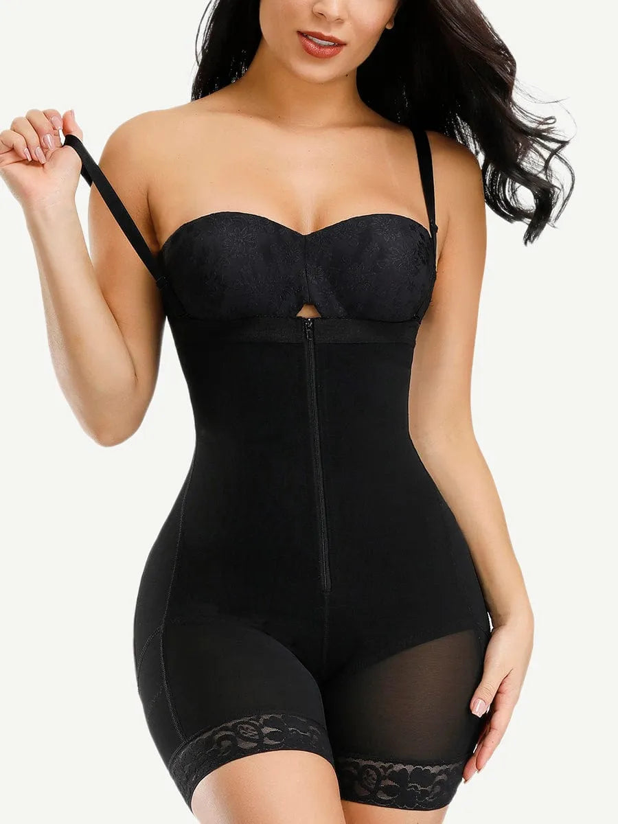 Faja postoperatoria con cremallera, ajustable, desmontable, para todo el cuerpo y control abdominal.