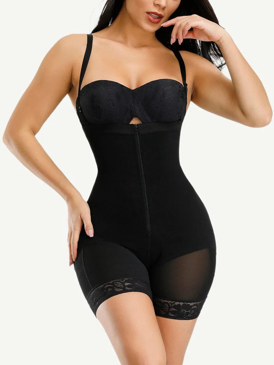 Faja postoperatoria con cremallera, ajustable, desmontable, para todo el cuerpo y control abdominal.