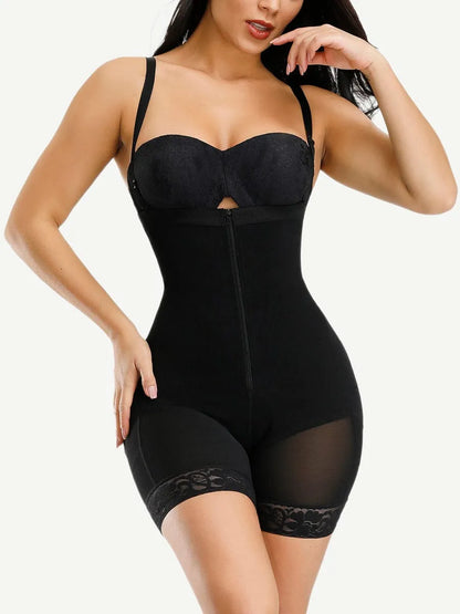 Faja postoperatoria con cremallera, ajustable, desmontable, para todo el cuerpo y control abdominal.