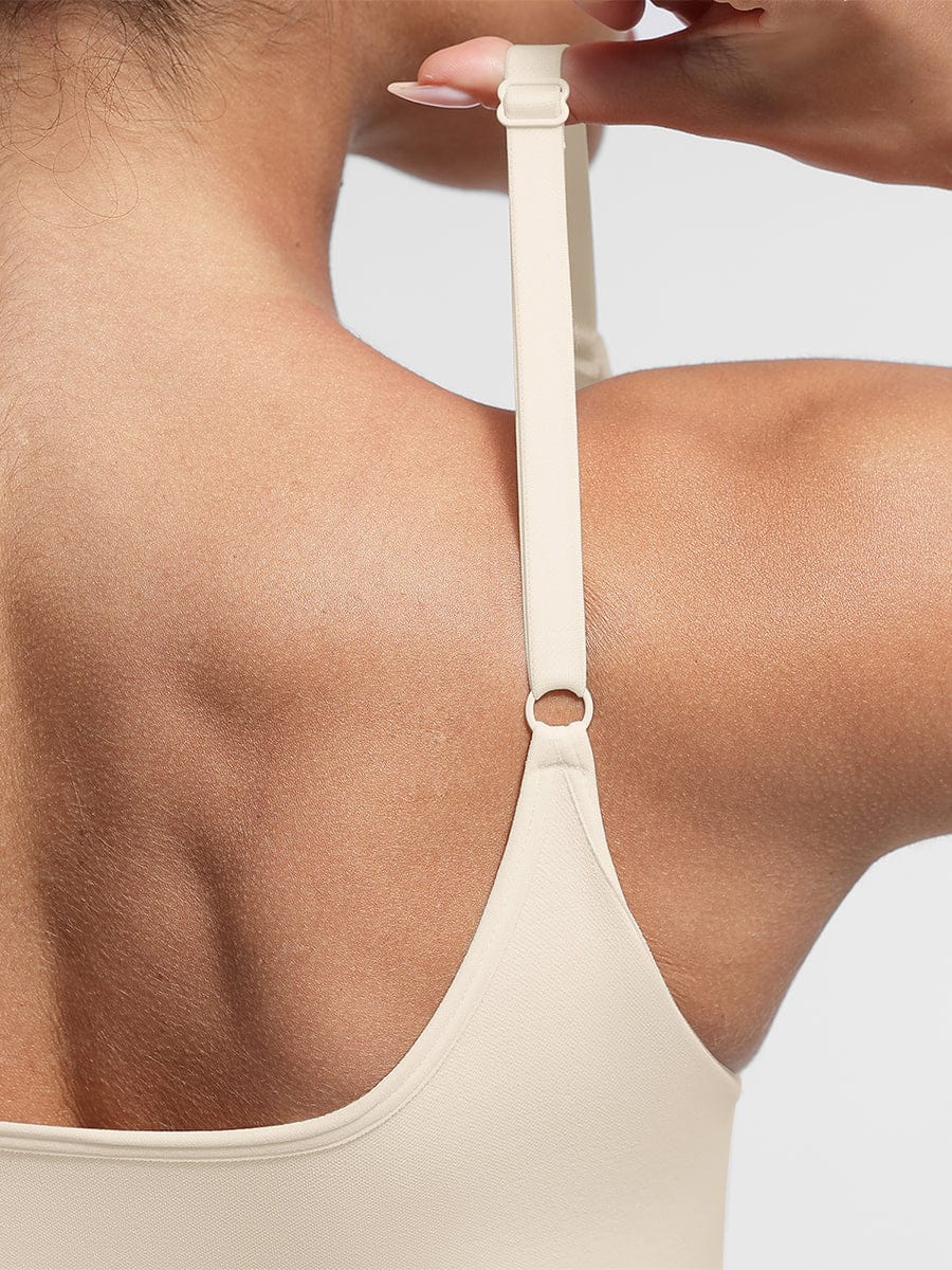 Camiseta sin mangas moldeadora de cintura y abdomen con soporte de busto sin costuras