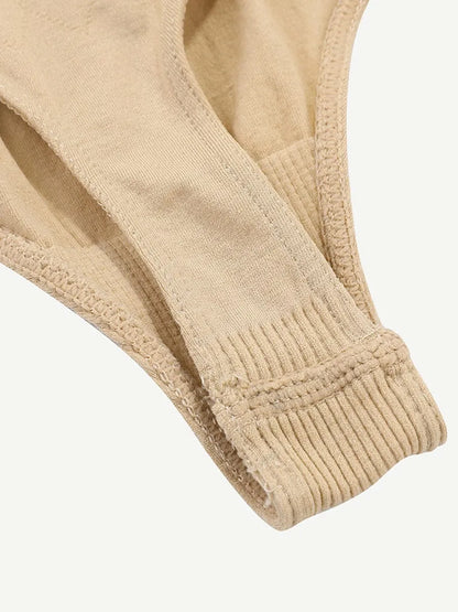 Tanga moldeadora instantánea sin costuras, suave, con 4 varillas de acero, para una apariencia natural
