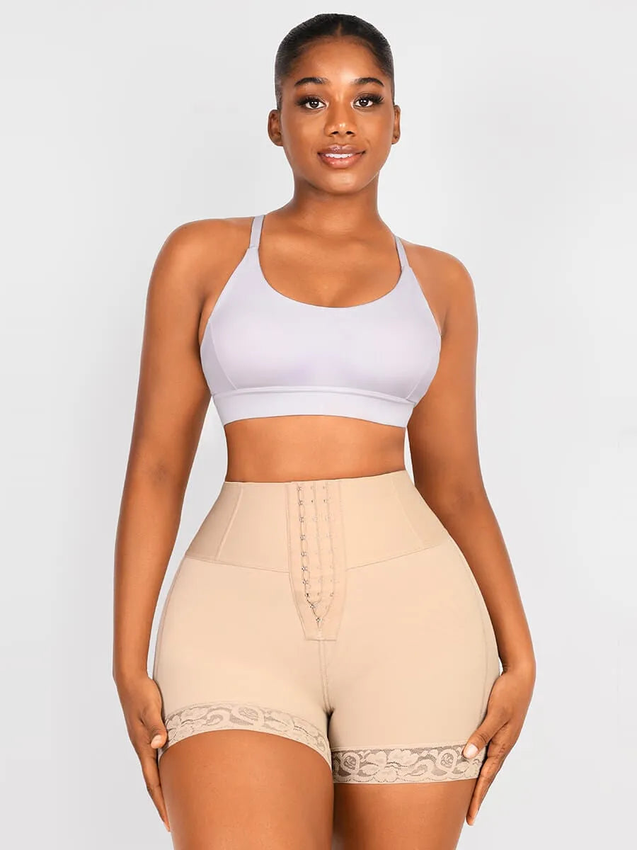 Shorts moldeadores de glúteos, control de abdomen y cintura media, estilo levanta glúteos, control de abdomen y muslos a media pierna