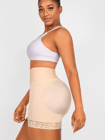 Shorts moldeadores de glúteos, control de abdomen y cintura media, estilo levanta glúteos, control de abdomen y muslos a media pierna