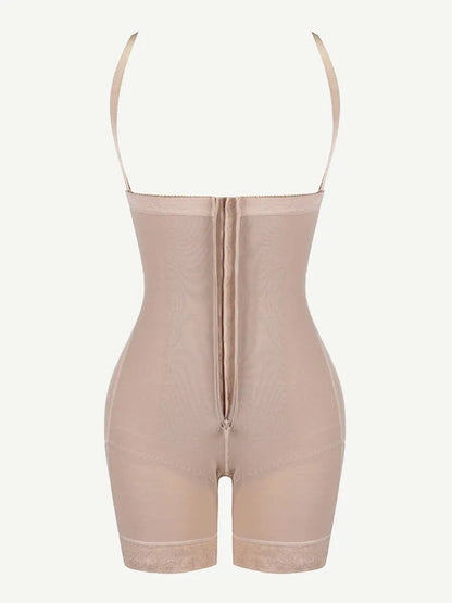 Faja postoperatoria con cremallera, ajustable, desmontable, para todo el cuerpo y control abdominal.