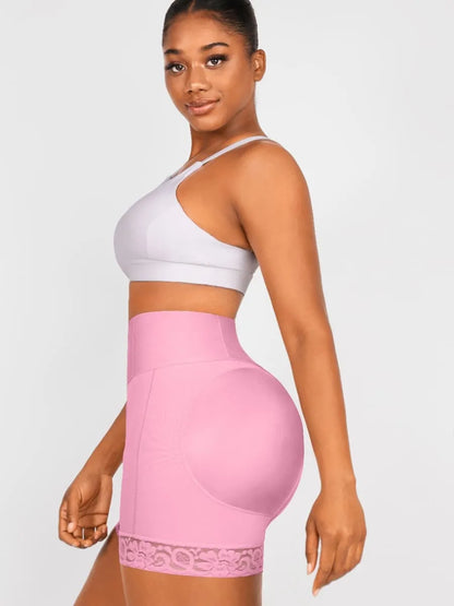 Shorts moldeadores de glúteos, control de abdomen y cintura media, estilo levanta glúteos, control de abdomen y muslos a media pierna