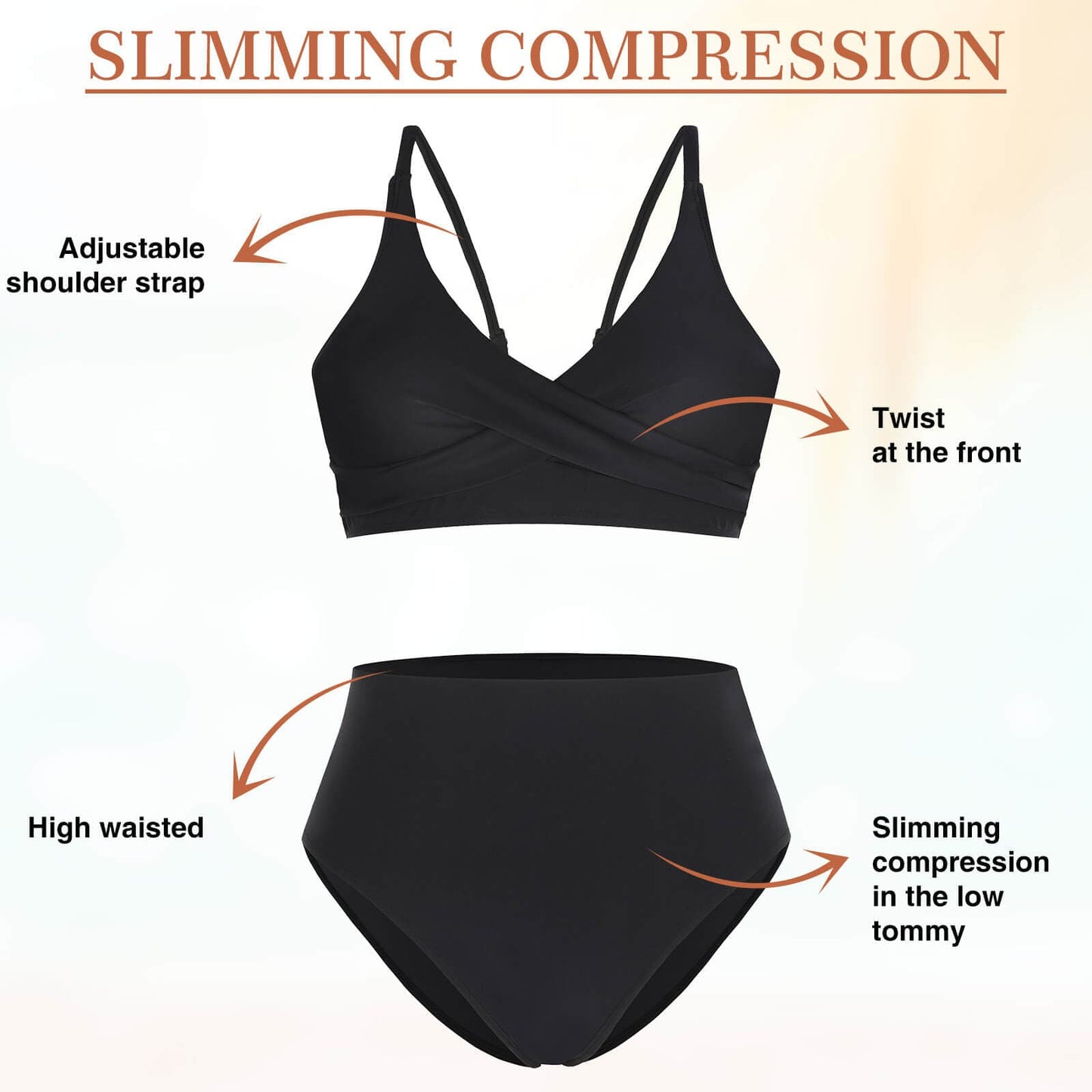 Bañador con aberturas para esculpir el abdomen