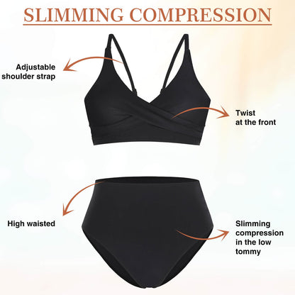 Bañador con aberturas para esculpir el abdomen