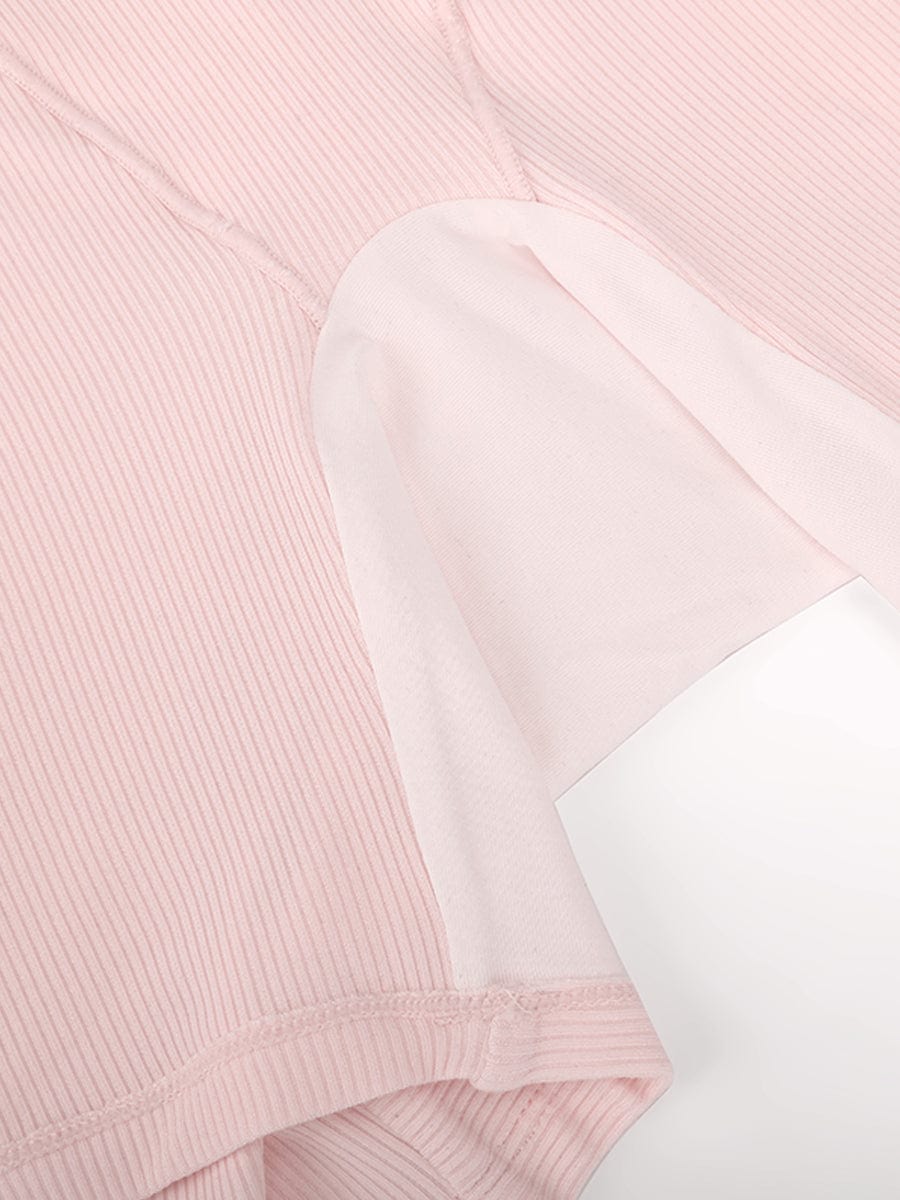 Bóxer ajustado de rayón acanalado, cintura media, transpirable