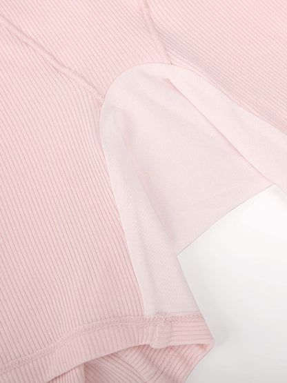 Bóxer ajustado de rayón acanalado, cintura media, transpirable