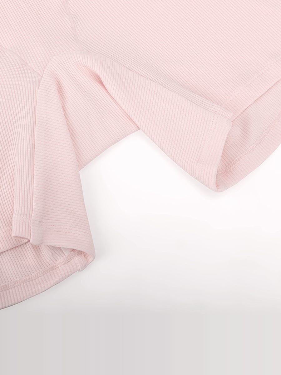 Bóxer ajustado de rayón acanalado, cintura media, transpirable