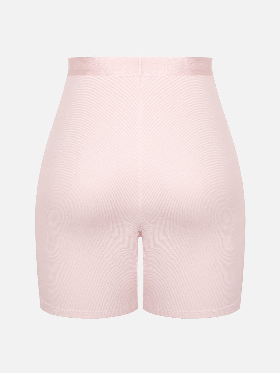 Bóxer ajustado de rayón acanalado, cintura media, transpirable