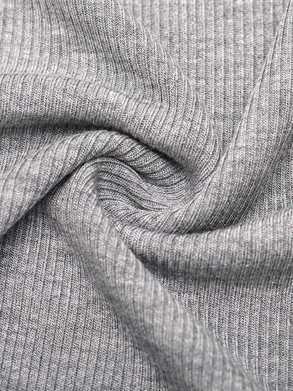 Bóxer ajustado de rayón acanalado, cintura media, transpirable