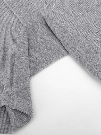 Bóxer ajustado de rayón acanalado, cintura media, transpirable