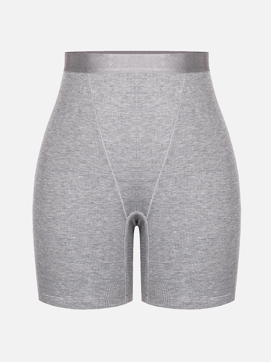 Bóxer ajustado de rayón acanalado, cintura media, transpirable