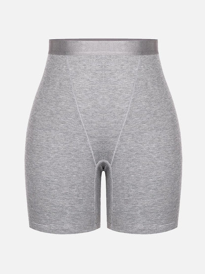 Bóxer ajustado de rayón acanalado, cintura media, transpirable