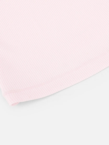 camiseta sin mangas de rayón acanalado con tirantes anchos y cuello redondo, transpirable