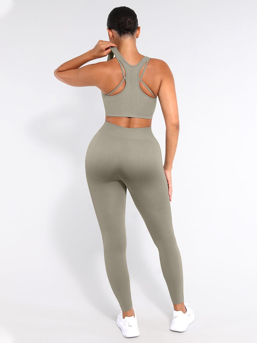 Mallas de yoga adelgazantes de cintura alta sin costuras