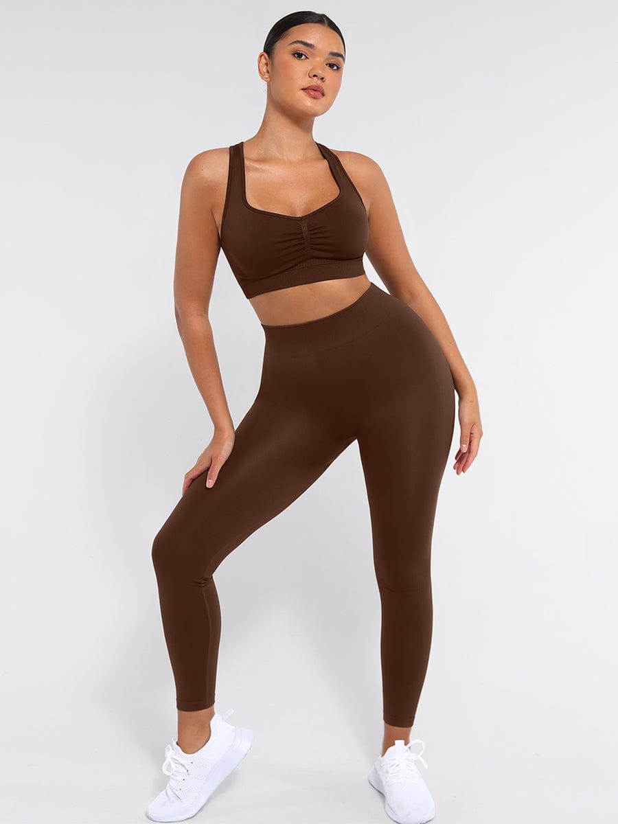 Mallas de yoga adelgazantes de cintura alta sin costuras